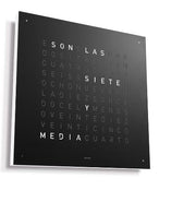 QLOCKTWO Earth 45 Acrylic Cover in Black Ice Tea - SPANISH